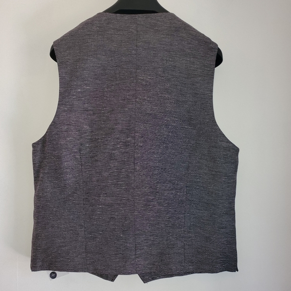 Joseph Abboud Linen Cotton Vest Men's Large Grey, Black, White - Picture 6 of 7